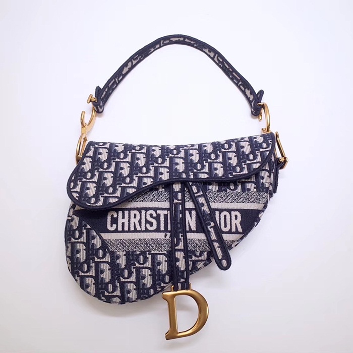 Dior 디올 패브릭 새들백 블랙