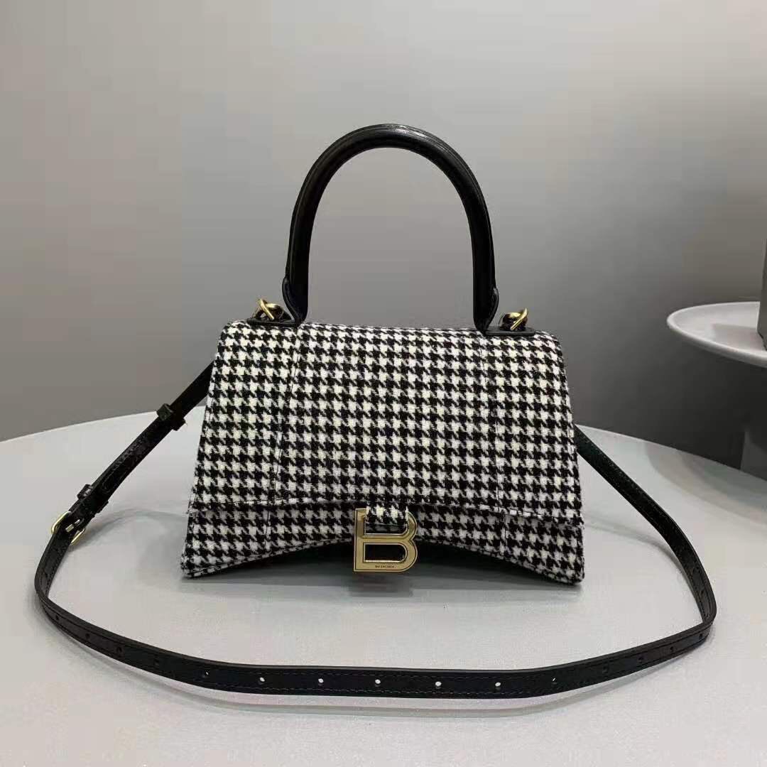 Balenciaga 여성용 발렌시아가 아워글라스 숄더 토트백 XS , S